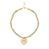 Колье гематит Gold Heart