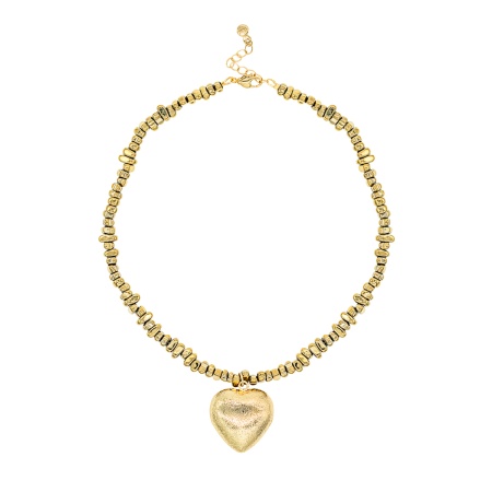 Колье гематит Gold Heart