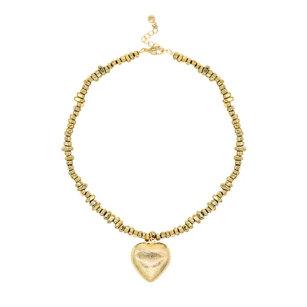 Колье гематит Gold Heart