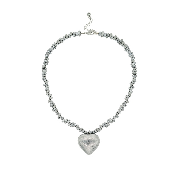 Колье гематит Silver Heart