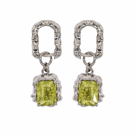 Серьги Конго, оливковые