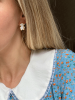 Серьги Мишки с перламутром, позолота