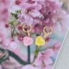 Серьги Конго Сердце сахарные подвески