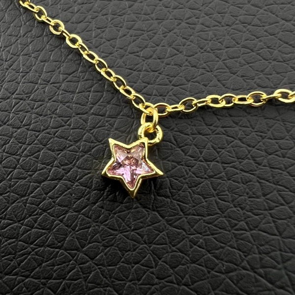Чокер цепочка Звезды розовые