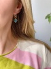 Серьги Бублики Апатит сердце