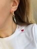 Серьги Конго голубой крест и апатит