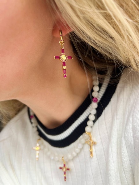 Серьги Кресты асимметрия